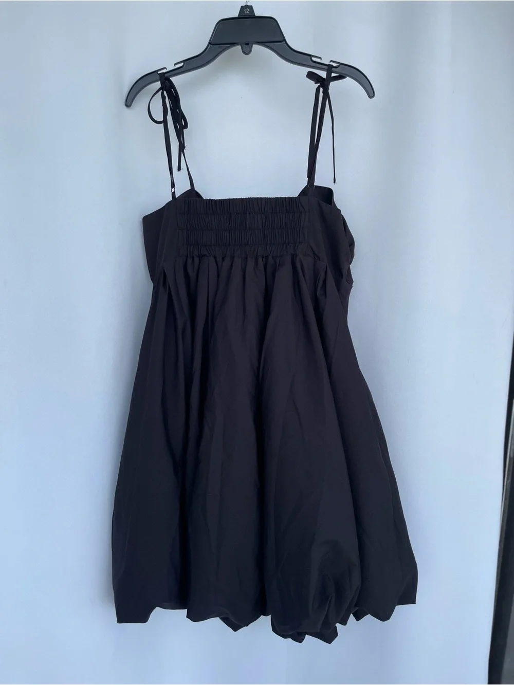 Camila Coelho Black Mini Dress with Front Knot & Tie Straps